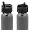 JoyJolt® 22oz. Triple Insulated Water Bottle with Flip Lid & Sport Straw Lid